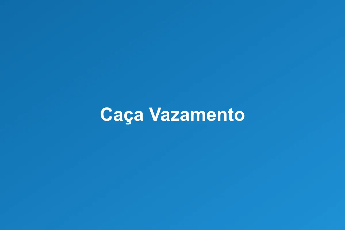Caça vazamento em Goiânia