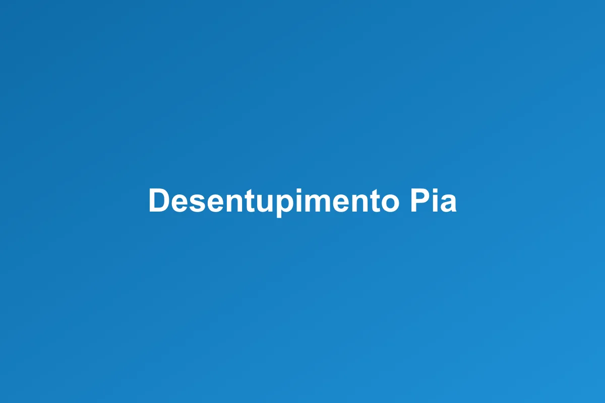 Desentupimento de pia em Goiânia
