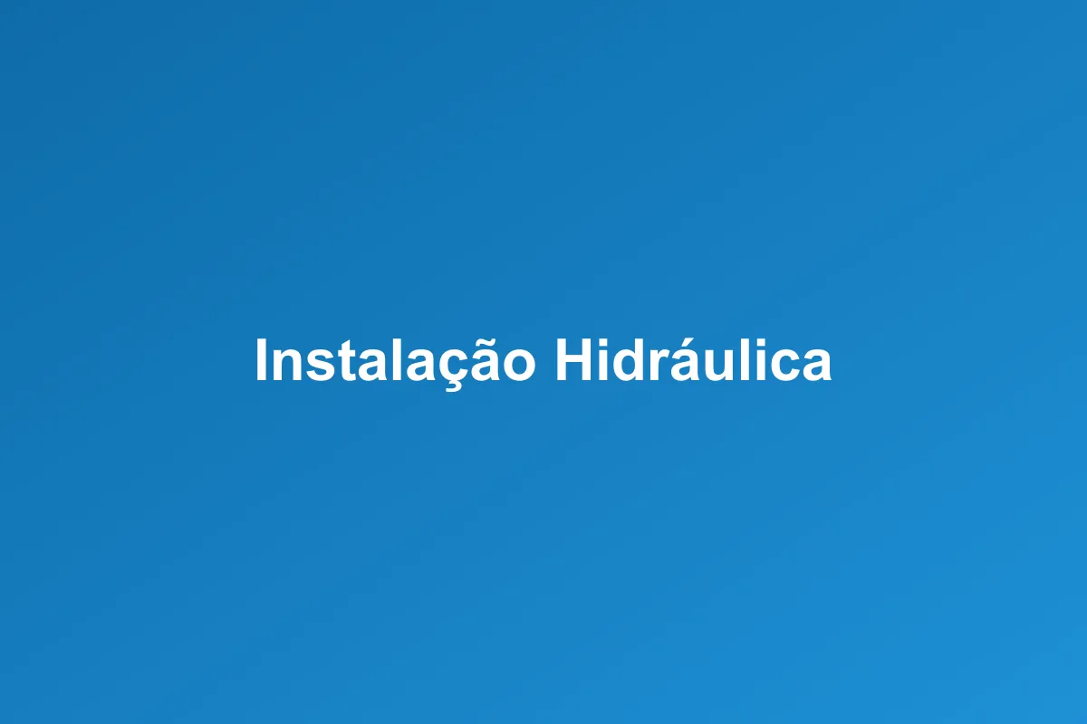 Instalação hidráulica em Goiânia